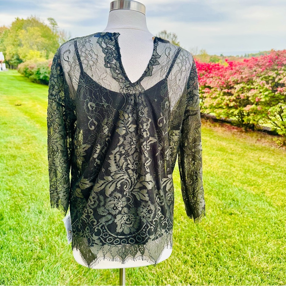 APT 9 Grape Leaf 2 Piece Lace Top - Picture 6 of 14